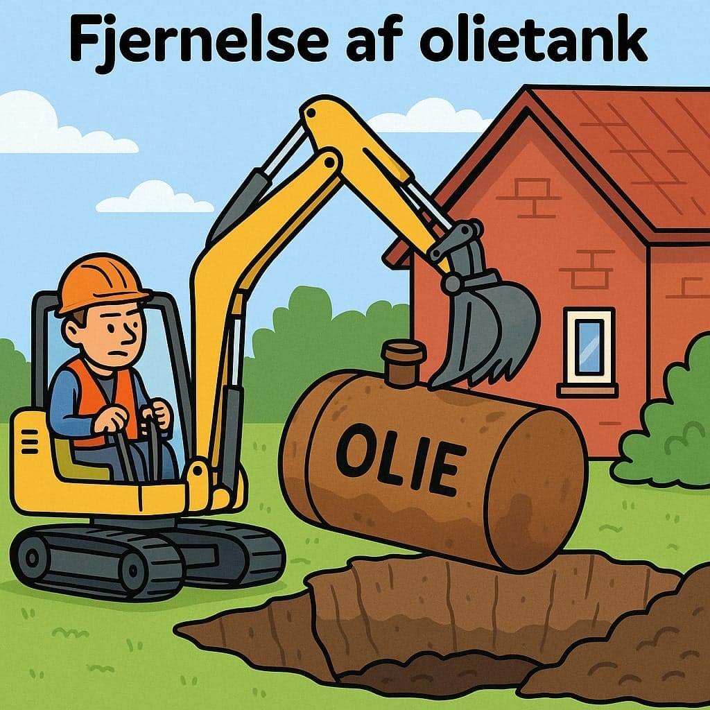 Fjernelse af olietank