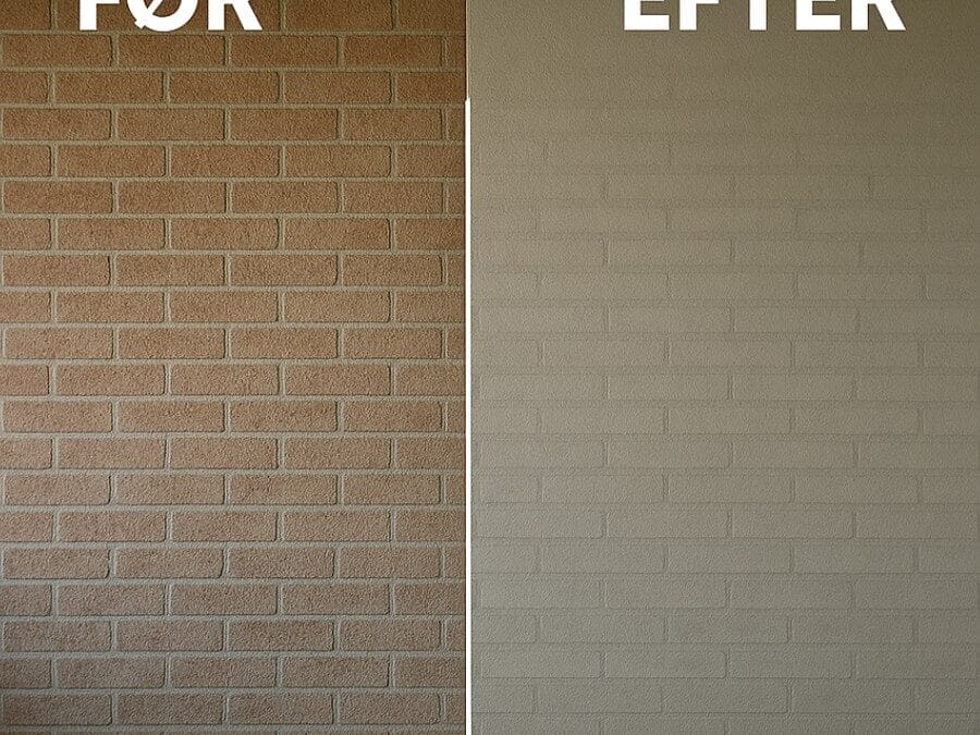 Vandskuring af væg indendørs